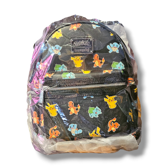 NWT Loungefly Pokémon‎ Starters AOP Design Mini Backpack